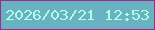 文字の大きさ：1、枠の色：a6278c、背景の色：69b2c2、文字の色：b3fce7 無料ブログパーツのブログ時計