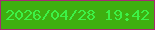文字の大きさ：1、枠の色：a62a73、背景の色：3eaf10、文字の色：3df146 無料ブログパーツのブログ時計
