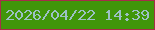 文字の大きさ：2、枠の色：a62d49、背景の色：40960a、文字の色：9cc1c6 無料ブログパーツのブログ時計