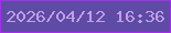 文字の大きさ：2、枠の色：a62eec、背景の色：5e4ba6、文字の色：c19ee5 無料ブログパーツのブログ時計