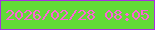 文字の大きさ：3、枠の色：a631e0、背景の色：62db37、文字の色：fc64d7 無料ブログパーツのブログ時計
