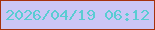 文字の大きさ：4、枠の色：a6320e、背景の色：cbc6f5、文字の色：5accd2 無料ブログパーツのブログ時計