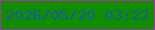 文字の大きさ：4、枠の色：a633ab、背景の色：128d00、文字の色：0d609c 無料ブログパーツのブログ時計