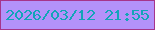 文字の大きさ：2、枠の色：a6358b、背景の色：b392fa、文字の色：12a5b7 無料ブログパーツのブログ時計