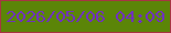 文字の大きさ：5、枠の色：a63642、背景の色：5b8508、文字の色：7032bd 無料ブログパーツのブログ時計
