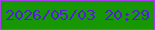 文字の大きさ：1、枠の色：a63fe7、背景の色：189705、文字の色：4f20d7 無料ブログパーツのブログ時計