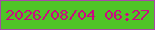 文字の大きさ：3、枠の色：a649a7、背景の色：4fc427、文字の色：cc0882 無料ブログパーツのブログ時計