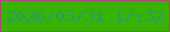 文字の大きさ：3、枠の色：a64c74、背景の色：3ab204、文字の色：219f69 無料ブログパーツのブログ時計