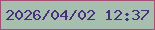 文字の大きさ：2、枠の色：a64f74、背景の色：a6bfaf、文字の色：48307f 無料ブログパーツのブログ時計