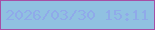 文字の大きさ：5、枠の色：a64fa5、背景の色：90c1e1、文字の色：8faae9 無料ブログパーツのブログ時計
