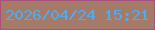 文字の大きさ：1、枠の色：a6537a、背景の色：a57a69、文字の色：4facef 無料ブログパーツのブログ時計