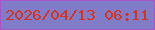 文字の大きさ：3、枠の色：a655c7、背景の色：817cc7、文字の色：d63220 無料ブログパーツのブログ時計