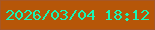 文字の大きさ：4、枠の色：a65727、背景の色：b65608、文字の色：16f6b6 無料ブログパーツのブログ時計