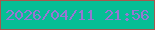 文字の大きさ：1、枠の色：a6584d、背景の色：05be95、文字の色：9875d3 無料ブログパーツのブログ時計