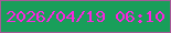 文字の大きさ：2、枠の色：a65997、背景の色：199e5a、文字の色：fc25df 無料ブログパーツのブログ時計