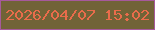 文字の大きさ：3、枠の色：a6599b、背景の色：716337、文字の色：e96c4b 無料ブログパーツのブログ時計