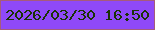 文字の大きさ：1、枠の色：a65b7b、背景の色：8f49f8、文字の色：1a3304 無料ブログパーツのブログ時計