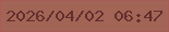 文字の大きさ：4、枠の色：a65d58、背景の色：a26555、文字の色：642d2e 無料ブログパーツのブログ時計