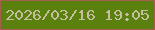 文字の大きさ：3、枠の色：a65e50、背景の色：5a810e、文字の色：c7bda1 無料ブログパーツのブログ時計
