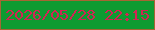 文字の大きさ：5、枠の色：a66533、背景の色：0e9b31、文字の色：d12454 無料ブログパーツのブログ時計