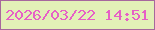 文字の大きさ：3、枠の色：a6679d、背景の色：e2f0b7、文字の色：e660c6 無料ブログパーツのブログ時計