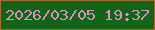 文字の大きさ：5、枠の色：a66c32、背景の色：136419、文字の色：d595bb 無料ブログパーツのブログ時計