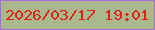文字の大きさ：4、枠の色：a66ed9、背景の色：a9b88d、文字の色：e5201a 無料ブログパーツのブログ時計