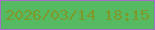 文字の大きさ：5、枠の色：a66fc7、背景の色：56ba63、文字の色：7e982a 無料ブログパーツのブログ時計