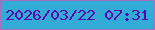 文字の大きさ：2、枠の色：a670c0、背景の色：32acd7、文字の色：5308ad 無料ブログパーツのブログ時計
