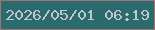文字の大きさ：3、枠の色：a67277、背景の色：2a6b6d、文字の色：c2c4d0 無料ブログパーツのブログ時計
