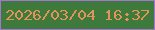 文字の大きさ：3、枠の色：a674d1、背景の色：3f7a3d、文字の色：e29359 無料ブログパーツのブログ時計