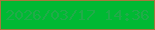 文字の大きさ：1、枠の色：a6773c、背景の色：00b933、文字の色：21ab49 無料ブログパーツのブログ時計
