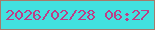 文字の大きさ：3、枠の色：a67b6a、背景の色：42e1df、文字の色：bd3d86 無料ブログパーツのブログ時計