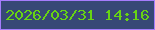 文字の大きさ：3、枠の色：a67cfc、背景の色：374876、文字の色：67d413 無料ブログパーツのブログ時計