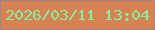 文字の大きさ：5、枠の色：a6818a、背景の色：d58353、文字の色：8bee9f 無料ブログパーツのブログ時計