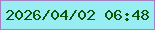 文字の大きさ：1、枠の色：a681c1、背景の色：97edf1、文字の色：105408 無料ブログパーツのブログ時計