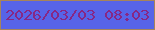 文字の大きさ：4、枠の色：a6845a、背景の色：5764e8、文字の色：872785 無料ブログパーツのブログ時計