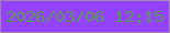 文字の大きさ：5、枠の色：a684b4、背景の色：9343fe、文字の色：5a9955 無料ブログパーツのブログ時計