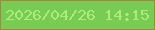 文字の大きさ：1、枠の色：a68544、背景の色：78cc53、文字の色：abec7b 無料ブログパーツのブログ時計