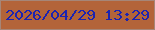文字の大きさ：3、枠の色：a68677、背景の色：b36439、文字の色：1b23b2 無料ブログパーツのブログ時計