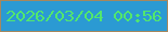 文字の大きさ：3、枠の色：a6875e、背景の色：2b9ad3、文字の色：52e76d 無料ブログパーツのブログ時計