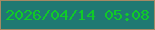 文字の大きさ：1、枠の色：a68964、背景の色：207972、文字の色：10ca29 無料ブログパーツのブログ時計