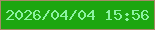 文字の大きさ：4、枠の色：a68967、背景の色：1da610、文字の色：8af3a1 無料ブログパーツのブログ時計