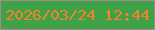 文字の大きさ：4、枠の色：a68991、背景の色：3ea347、文字の色：fd7f2d 無料ブログパーツのブログ時計