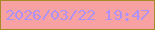 文字の大きさ：3、枠の色：a68a23、背景の色：f8a1a3、文字の色：af91f5 無料ブログパーツのブログ時計