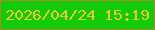 文字の大きさ：5、枠の色：a68a24、背景の色：12cb0b、文字の色：e7ca30 無料ブログパーツのブログ時計