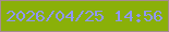 文字の大きさ：1、枠の色：a68b91、背景の色：8ab009、文字の色：8f97f7 無料ブログパーツのブログ時計