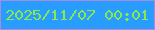 文字の大きさ：1、枠の色：a68be0、背景の色：299dff、文字の色：89e84a 無料ブログパーツのブログ時計