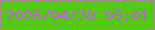 文字の大きさ：2、枠の色：a68d95、背景の色：53c913、文字の色：c957e5 無料ブログパーツのブログ時計
