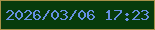 文字の大きさ：3、枠の色：a69048、背景の色：073b0c、文字の色：6590e3 無料ブログパーツのブログ時計